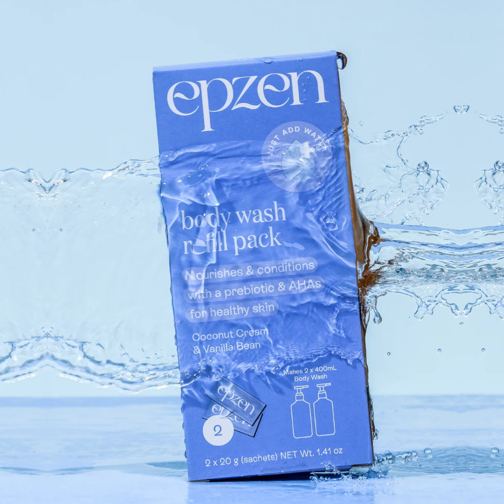 Epzen Body Wash Refill Pack Coconut Cream and Vanilla Bean 2 refills 2 x 20g sachets