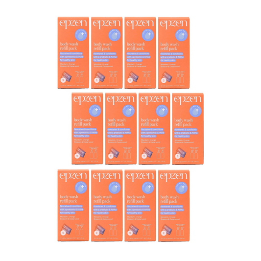 12x Epzen Body Wash Refill Pack Mandarin, Orange Blossom and Cedarwood 2 refills  2 x 20g sachets