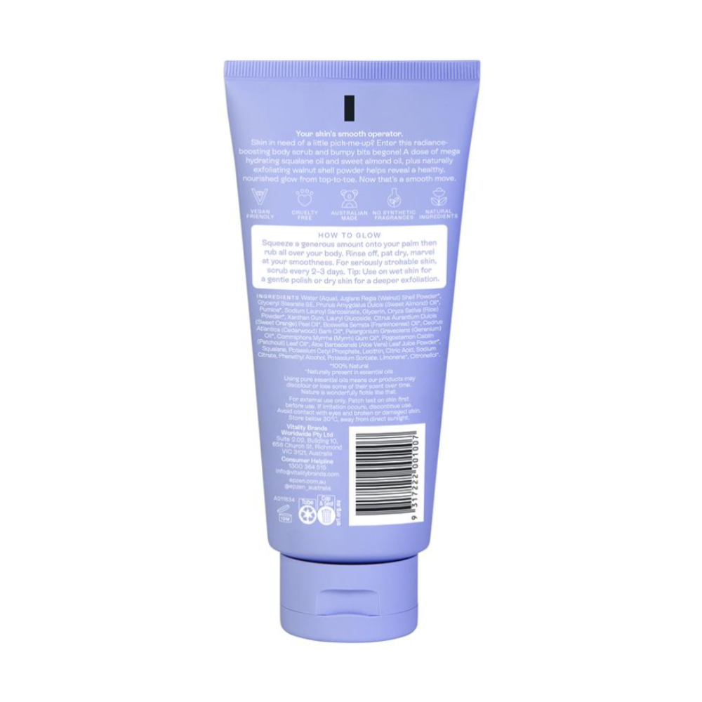 4x Epzen Energise Glow Natural Exfoliating Body Scrub 200ml