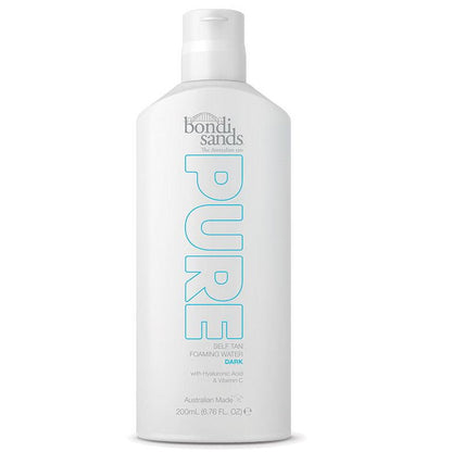 Bondi Sands Pure Self Tan Foaming Water Dark 200mL - Makeup Warehouse Australia 