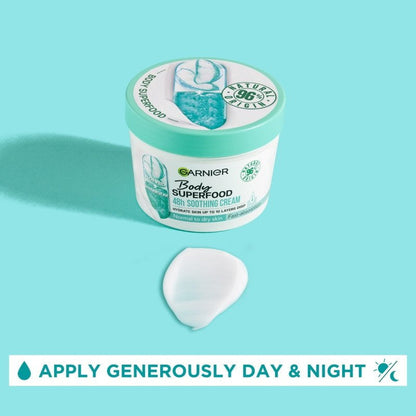 3x Garnier Body Superfood Aloe Vera & Magnesium Body Cream 380ml