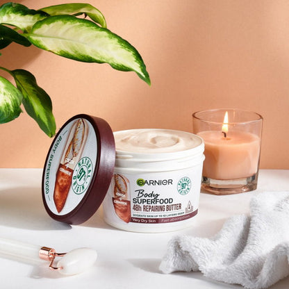 12x Garnier Body Superfood Cocoa & Ceramide Body Cream 380ml