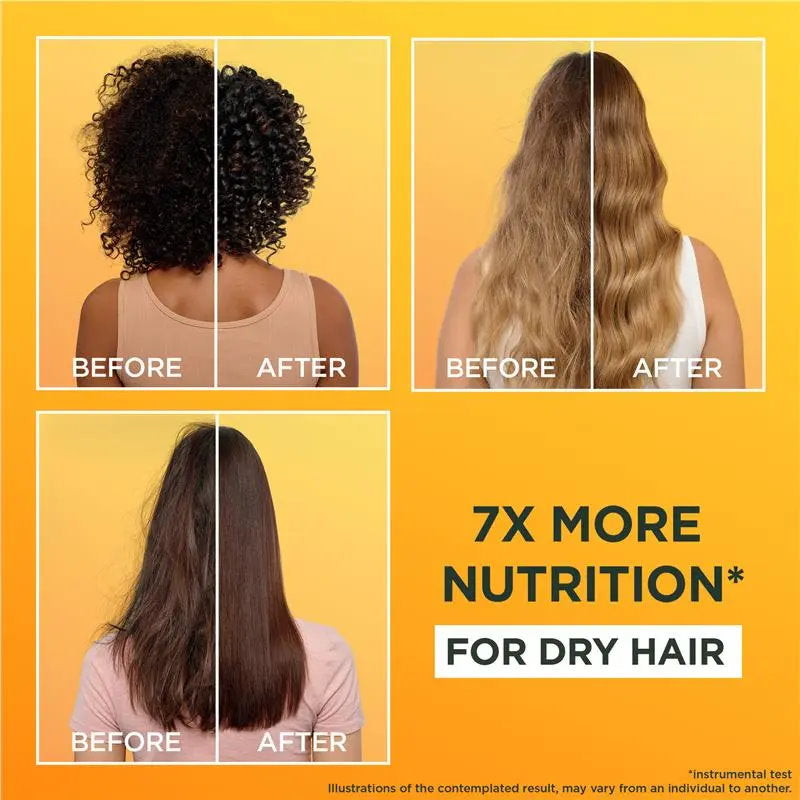 12x Garnier Fructis Hair Food Nourishing Banana Shampoo For Dry Hair 350ml
