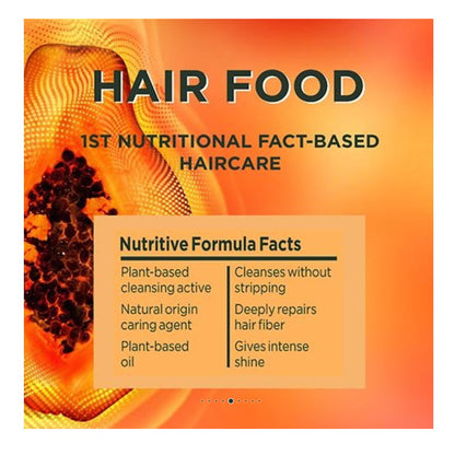 12x Garnier Fructis Hair Food Nourishing Papaya Shampoo For Dry Hair 350ml