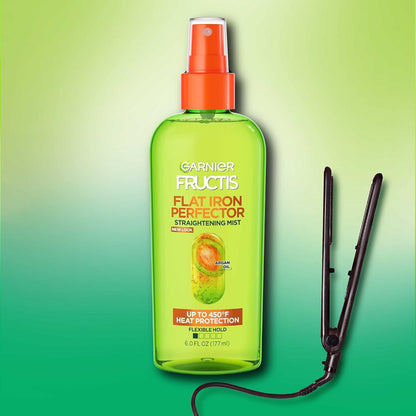 3x Garnier Fructis Style Sleek & Shine Flat Iron Perfector Spray 177ml