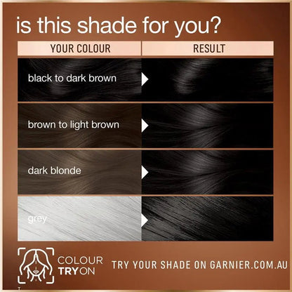 12x Garnier Good Permanent Hair Colour 3.0 Dark Chocolate Brown