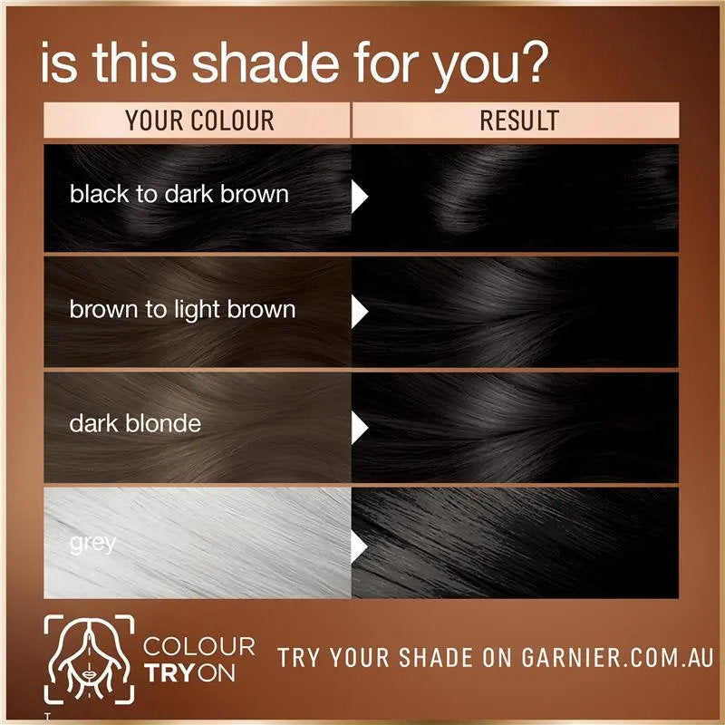 6x Garnier Good Permanent Hair Colour 3.0 Dark Chocolate Brown