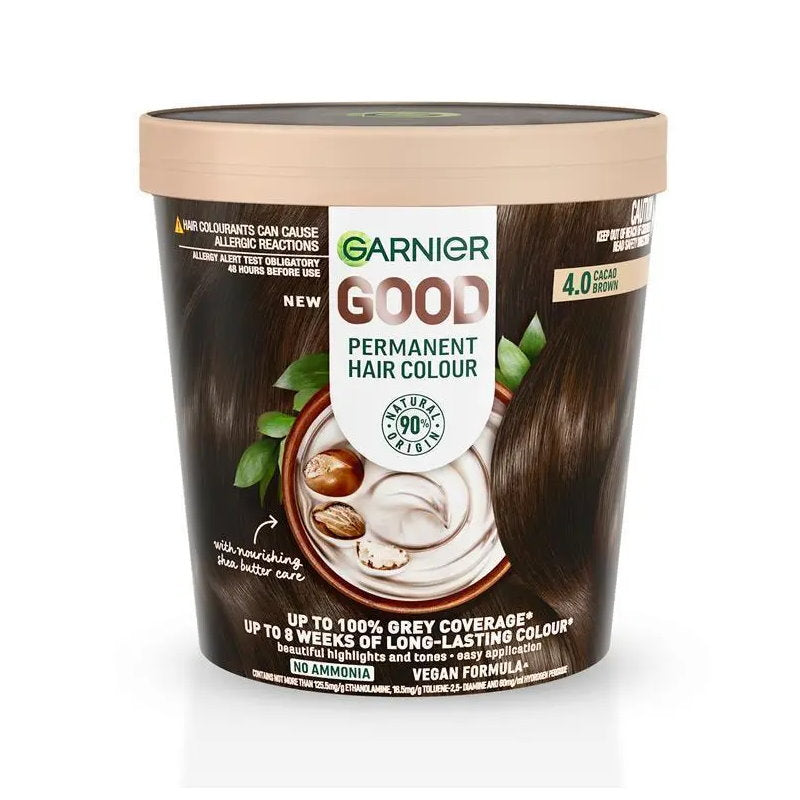 6x Garnier Good Permanent Hair Colour 4.0 Cacao Brown