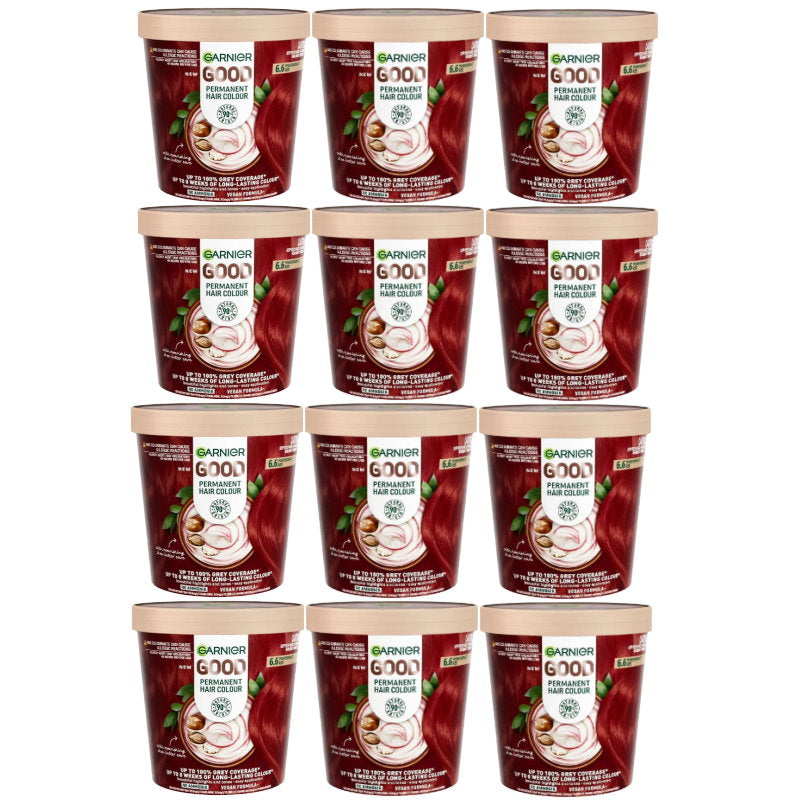 12x Garnier Good Permanent Hair Colour 6.6 Pomegrante Red