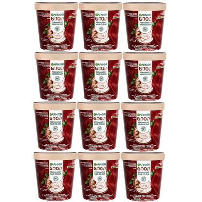 12x Garnier Good Permanent Hair Colour 6.6 Pomegrante Red