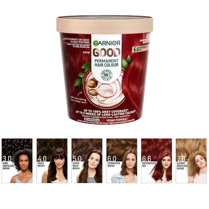 6x Garnier Good Permanent Hair Colour 6.6 Pomegrante Red