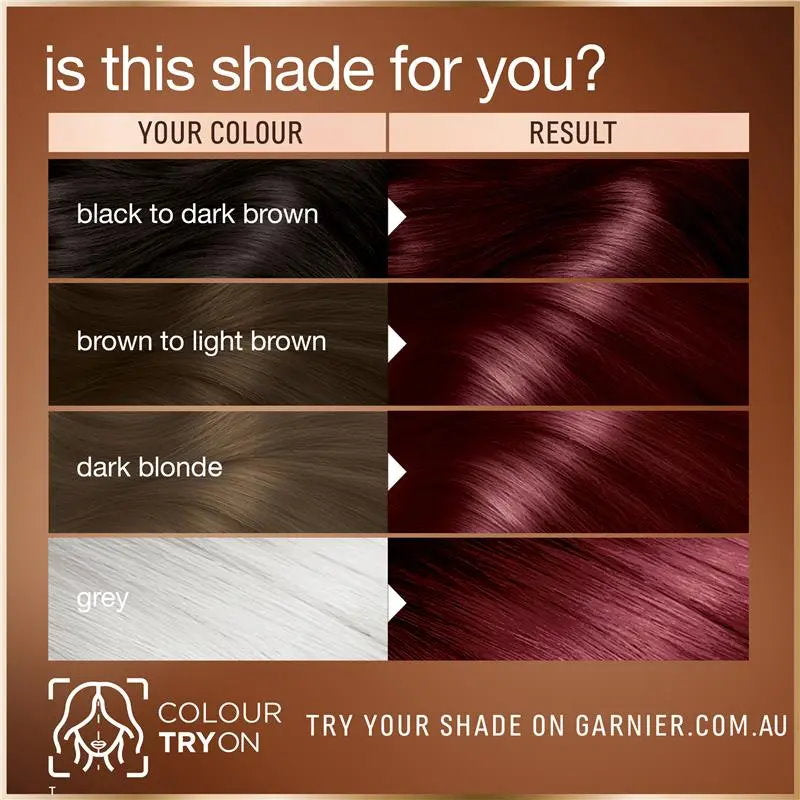 6x Garnier Good Permanent Hair Colour 6.6 Pomegrante Red