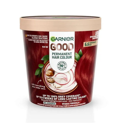 6x Garnier Good Permanent Hair Colour 6.6 Pomegrante Red