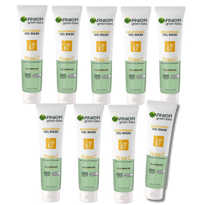 9x Garnier Green Labs Pinea-C Brightening Gel Wash Cleanser 130mL