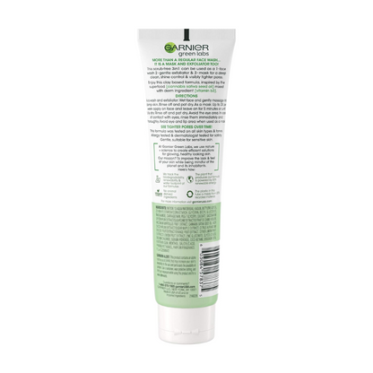 12x Garnier Green Labs Pore Perfecting 3 in 1 Cleanse Exfoliate Mask Canna B 130ml