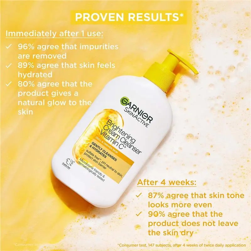 Garnier Brightening Vitamin C Cream Cleanser 250ml