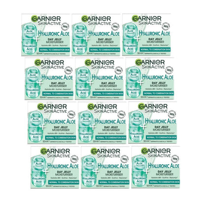 12x Garnier Skin Active Hyaluronic Aloe Day Jelly Moisturiser 50ml