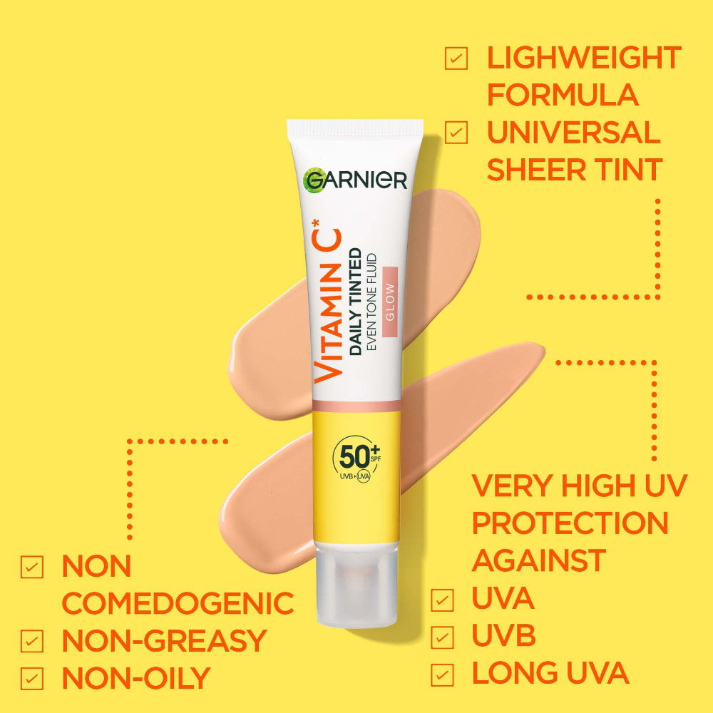 Garnier Vitamin C Glow Daily Tinted Even Tone Fluid SPF50+ 40ml