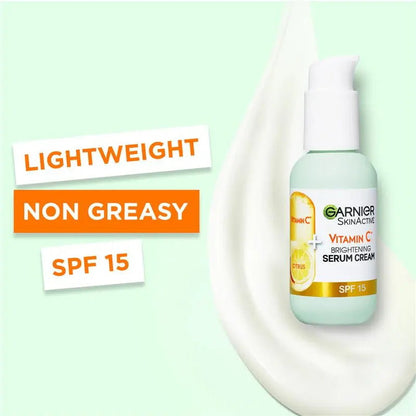 12x Garnier Skin Active Vitamin C 2 in 1 Brightening Serum Cream SPF15 50ml