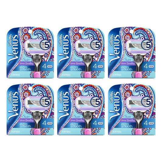 6x Gillette Venus Extra Smooth Blade Refills 4 Pack