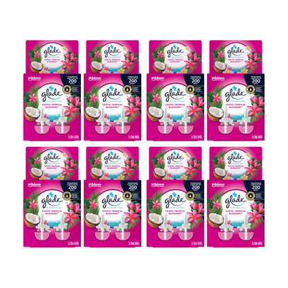 8x Glade Aromatherapy Electric Scented Oil Refill Exotic Tropical Blossoms 2 x 20ml