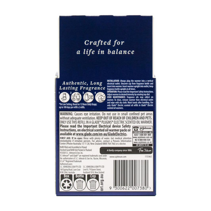 8x Glade Aromatherapy Electric Scented Oil Refill Lavender and Sandalwood 2 x 20ml