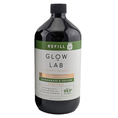 3x Glow Lab Antibacterial Hand Wash Lemongrass & Vetiver Soap 900ml