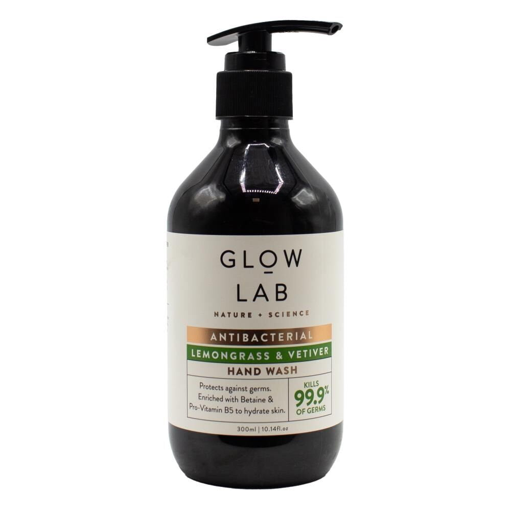 Glow Lab Antibacterial Hand Wash Lemongrass & Vetiver Soap 300ml