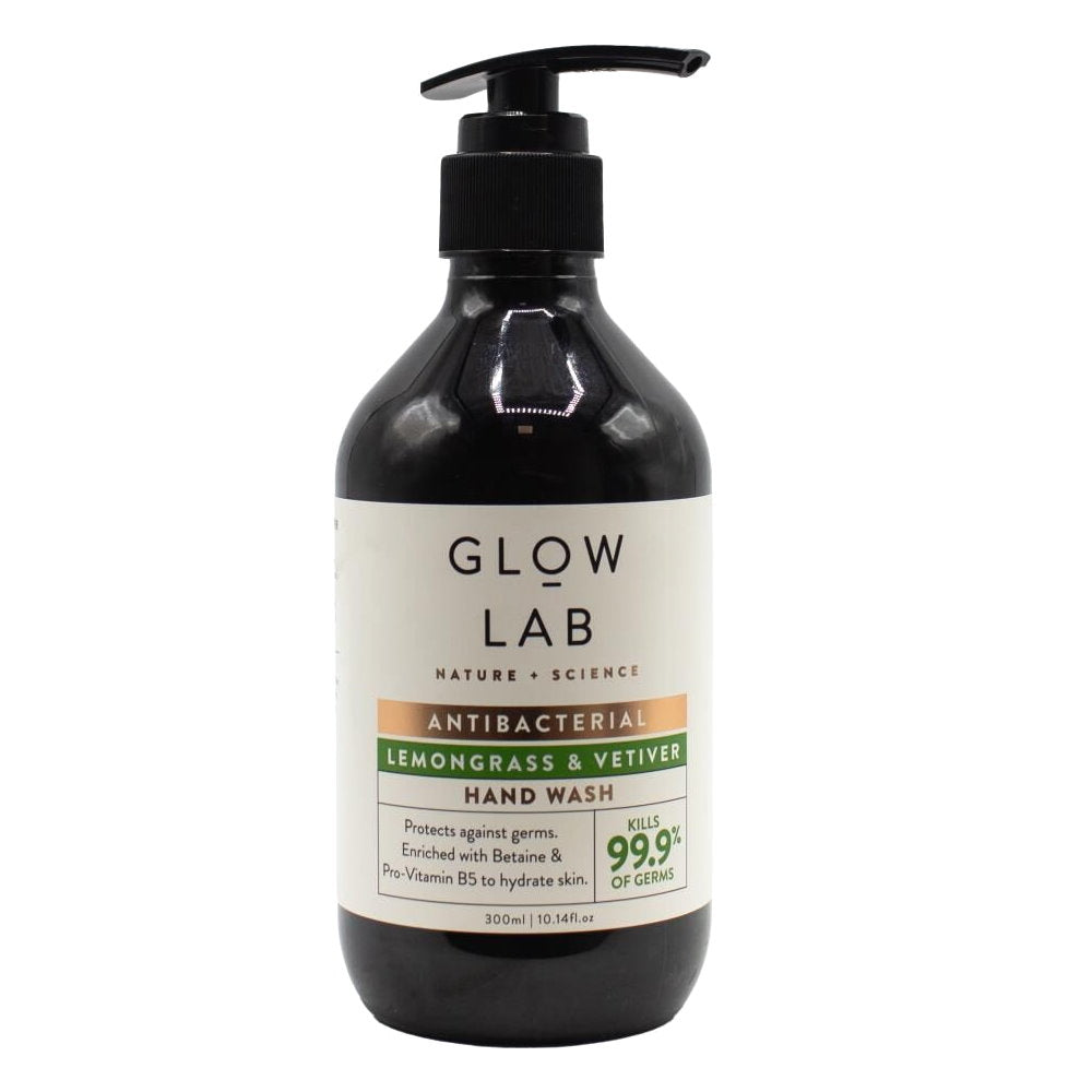 6x Glow Lab Antibacterial Hand Wash Lemongrass & Vetiver Soap 300ml