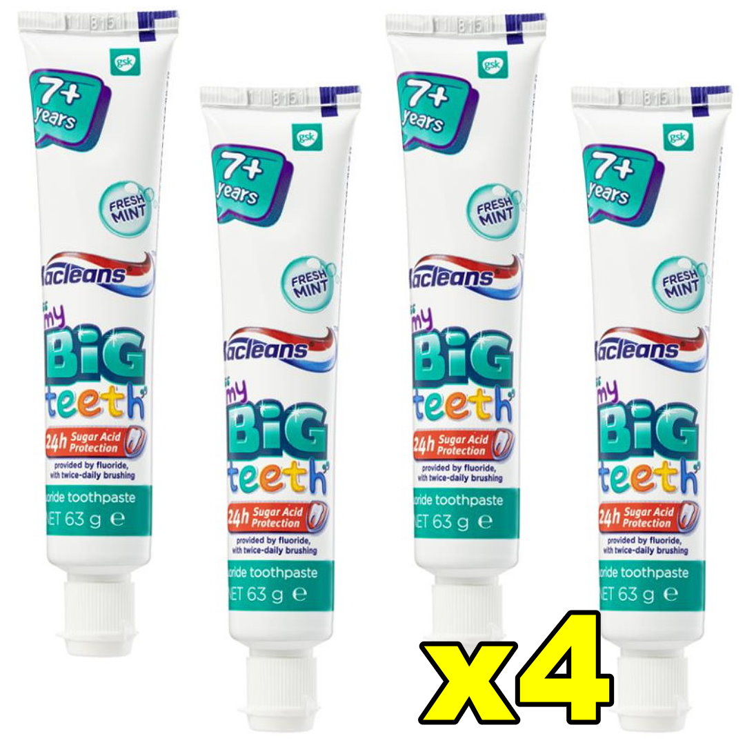 4pk Macleans Toothpaste Kids Big Teeth for Children 7+ Years Old Mint - Makeup Warehouse Australia 