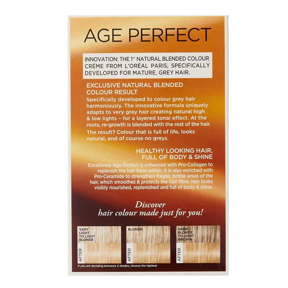 6x LOreal Excellence Age Perfect Permanent Hair Colour - 9.31 Light Sand Blonde