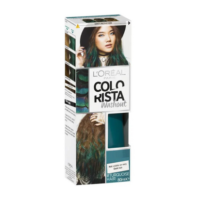 LOreal Paris Colorista Semi-Permanent Hair Colour Washout - Turquoise Green Pastel