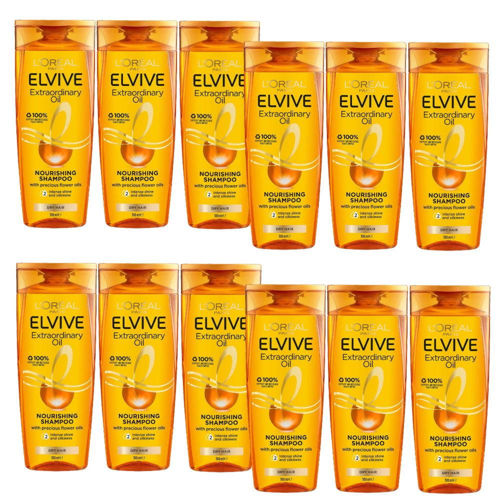 12x L’Oreal Paris Elvive Extraordinary Oil Nourishing Shampoo 300mL