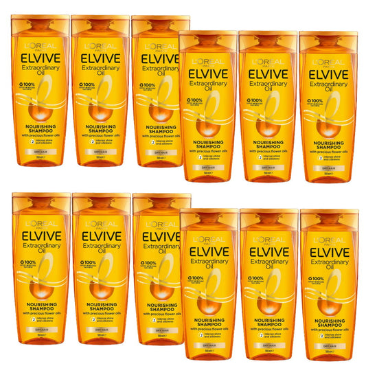 12x L’Oreal Paris Elvive Extraordinary Oil Nourishing Shampoo 300mL