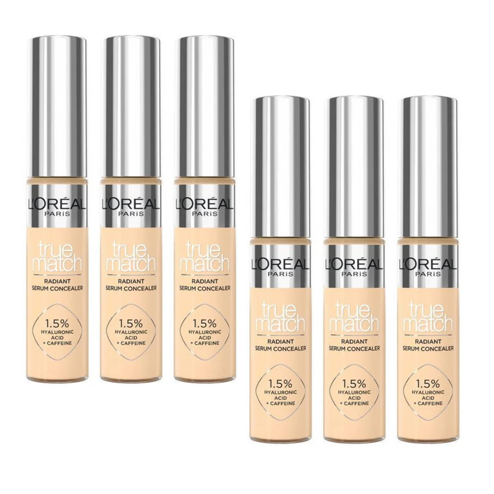 6x L'Oreal Paris True Match Radiant Serum Concealer 11ml 4D Light Medium