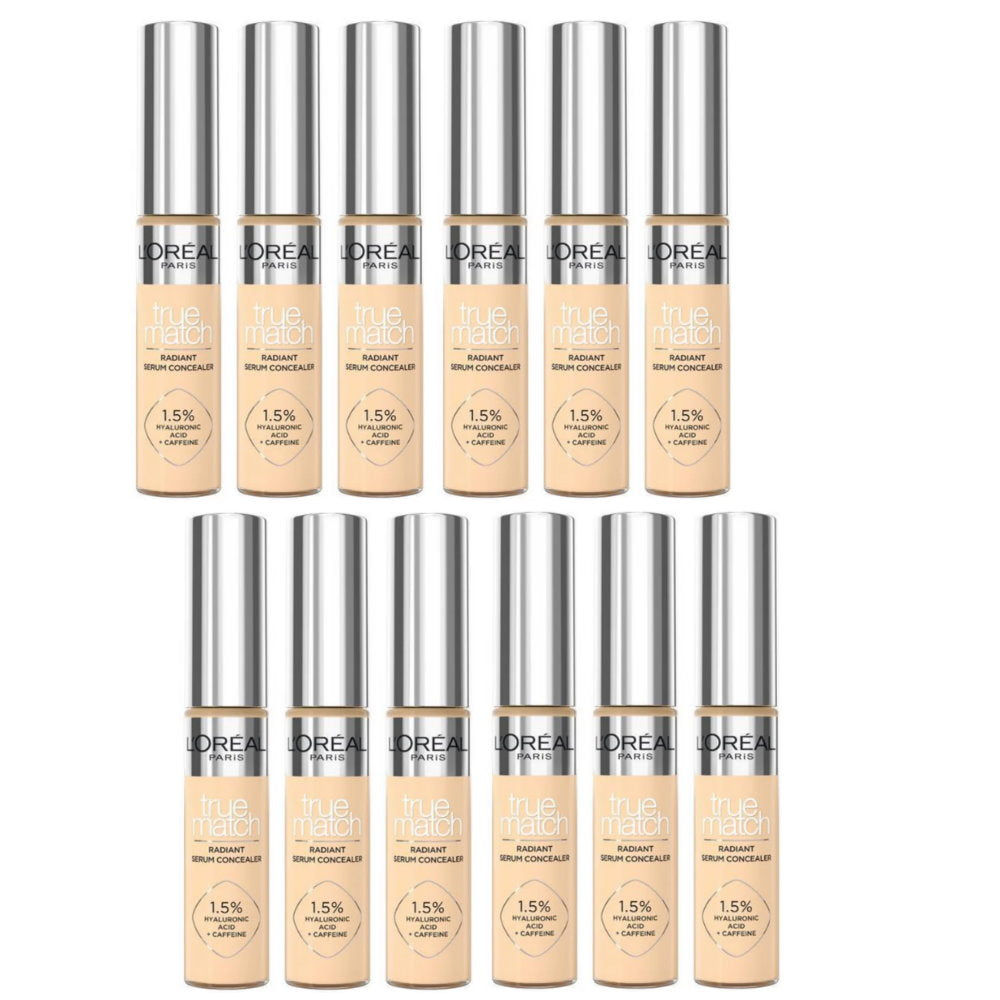 12x L'Oreal Paris True Match Radiant Serum Concealer 11ml 4D Light Medium