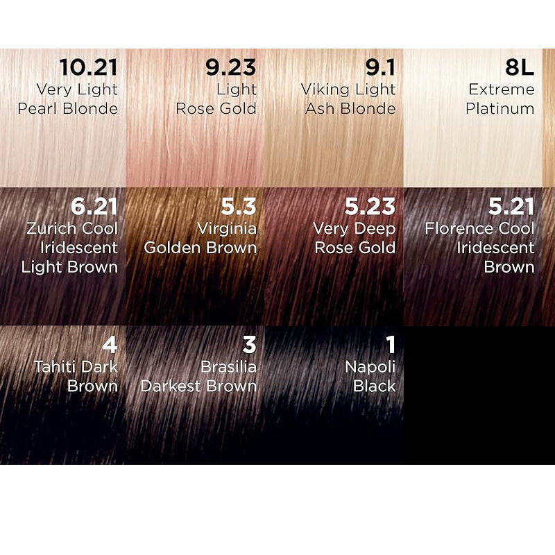 3x L'Oreal Paris Preference Permanent Hair Colour 6.21 Zurich Cool Iridescent Light Brown