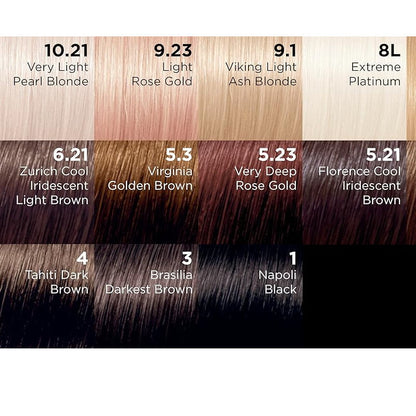 3x L'Oreal Paris Preference Permanent Hair Colour 6.21 Zurich Cool Iridescent Light Brown