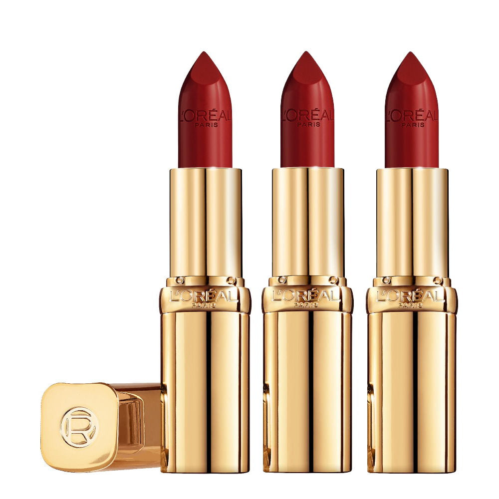 3x L'Oreal Paris Color Riche Satin Lipstick 124 S'il Vous Plait