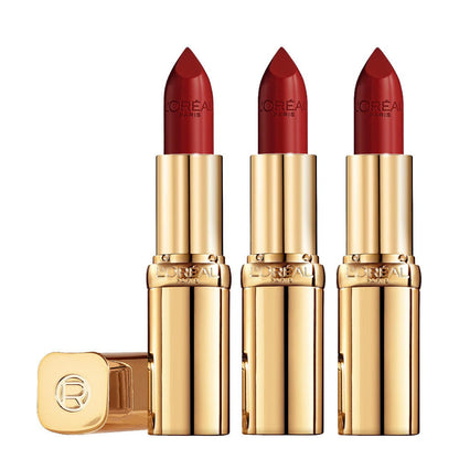 3x L'Oreal Paris Color Riche Satin Lipstick 124 S'il Vous Plait