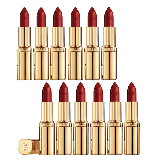 12x L'Oreal Paris Color Riche Satin Lipstick 124 S'il Vous Plait