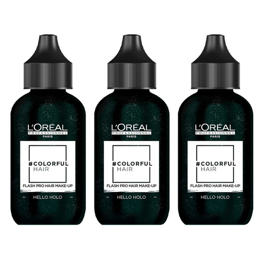 Buy 3 x L'Oreal Colorful Hair Flash Pro Hair Make Up 60mL Hello Holo - Makeup Warehouse 