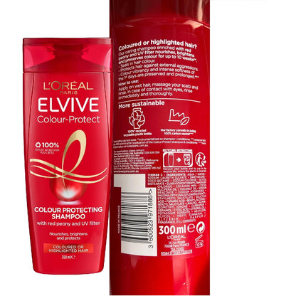 12x L'Oreal Paris Elvive Colour Protect Shampoo 300ml