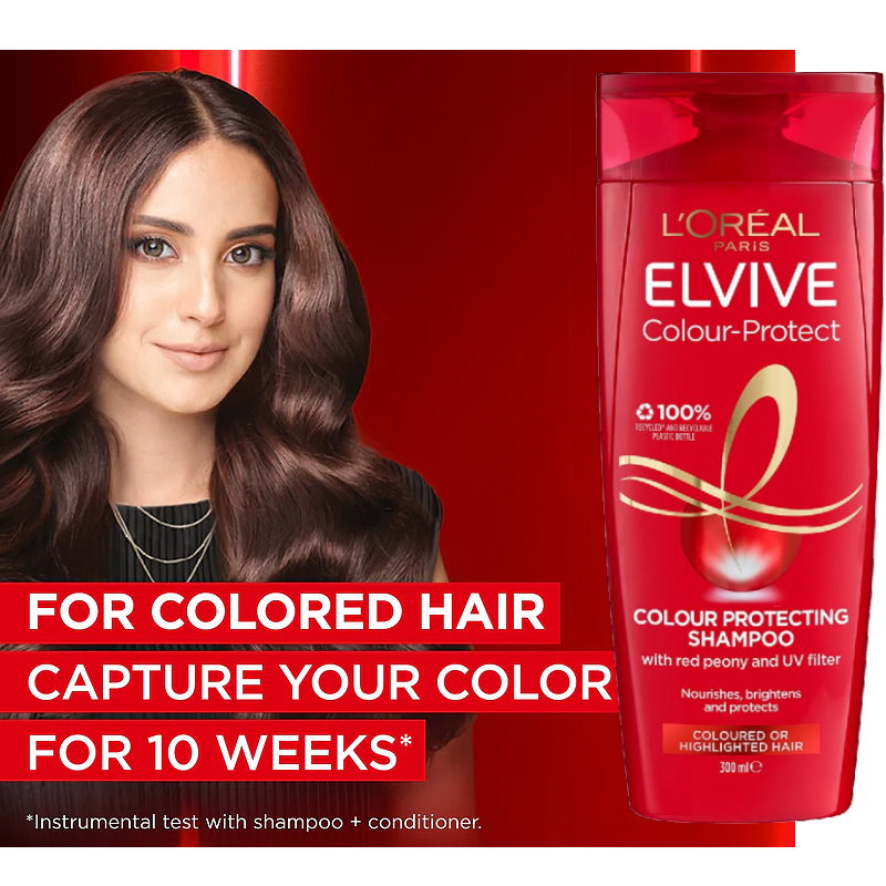 2pk L'Oreal Paris Elvive Colour Protect Shampoo and Conditioner 300ml