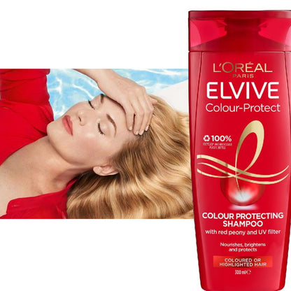 3x L'Oreal Paris Elvive Colour Protect Shampoo 300ml