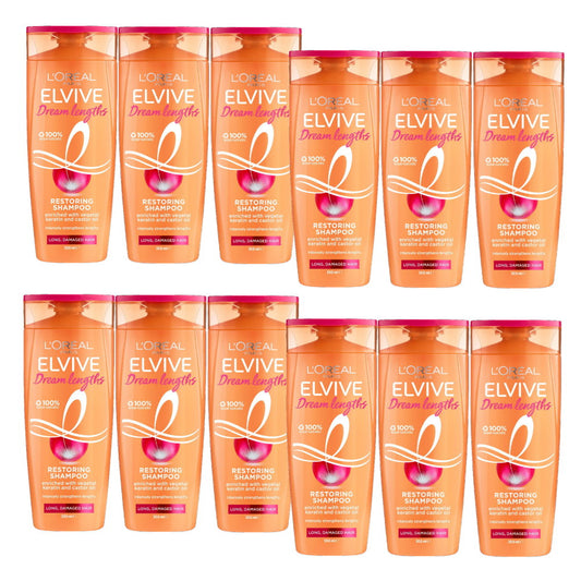 12x L'Oreal Paris Elvive Dream Long Shampoo 300ml