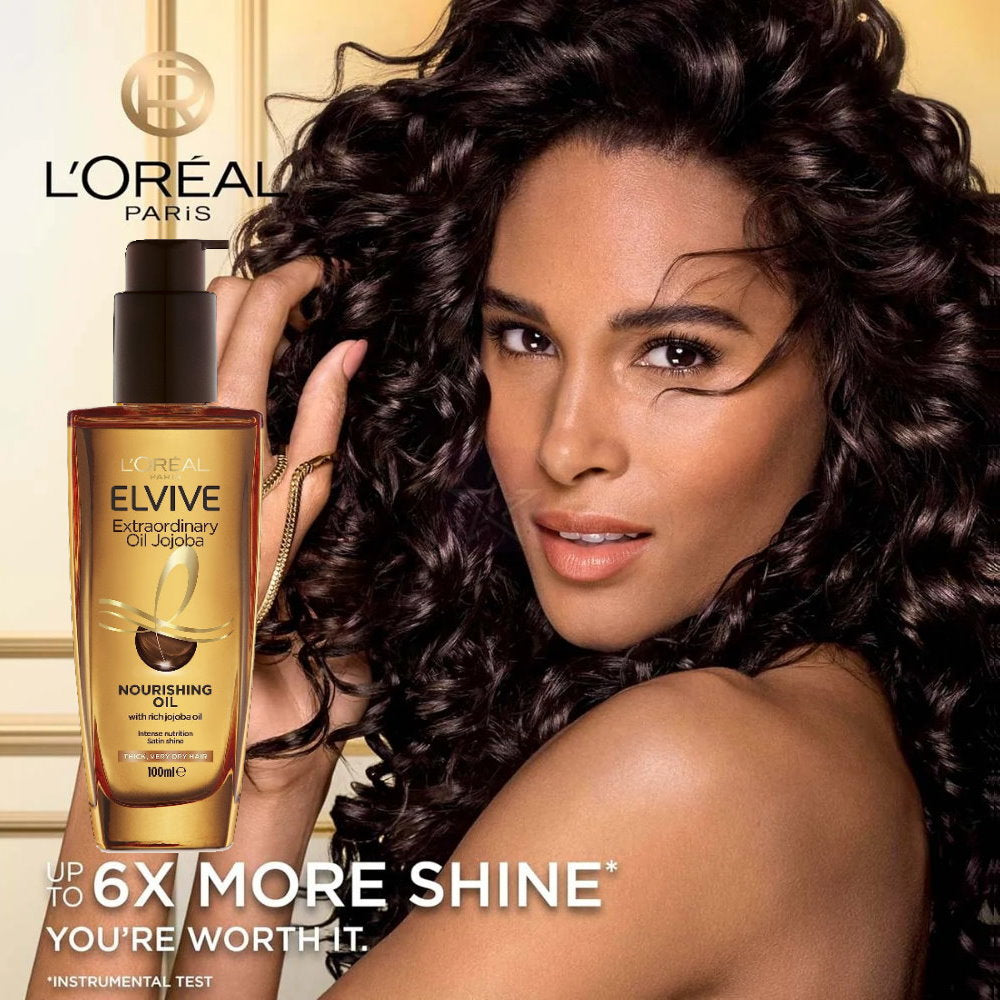 6x L'Oreal Paris Elvive Extraordinary Treatment Oil Jojoba Extra Rich 100ml