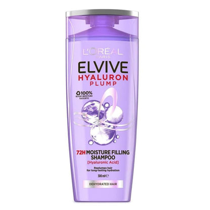 12x L'Oreal Paris Hyaluron Plump Shampoo Dehydrated Hair 300ml