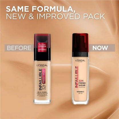 12x L'Oreal Paris Infallible Liquid Foundation 30ml 130 Cool Rose