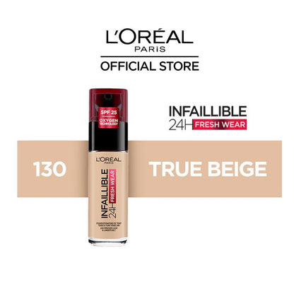 6x L'Oreal Paris Infallible Liquid Foundation 30ml 130 Cool Rose
